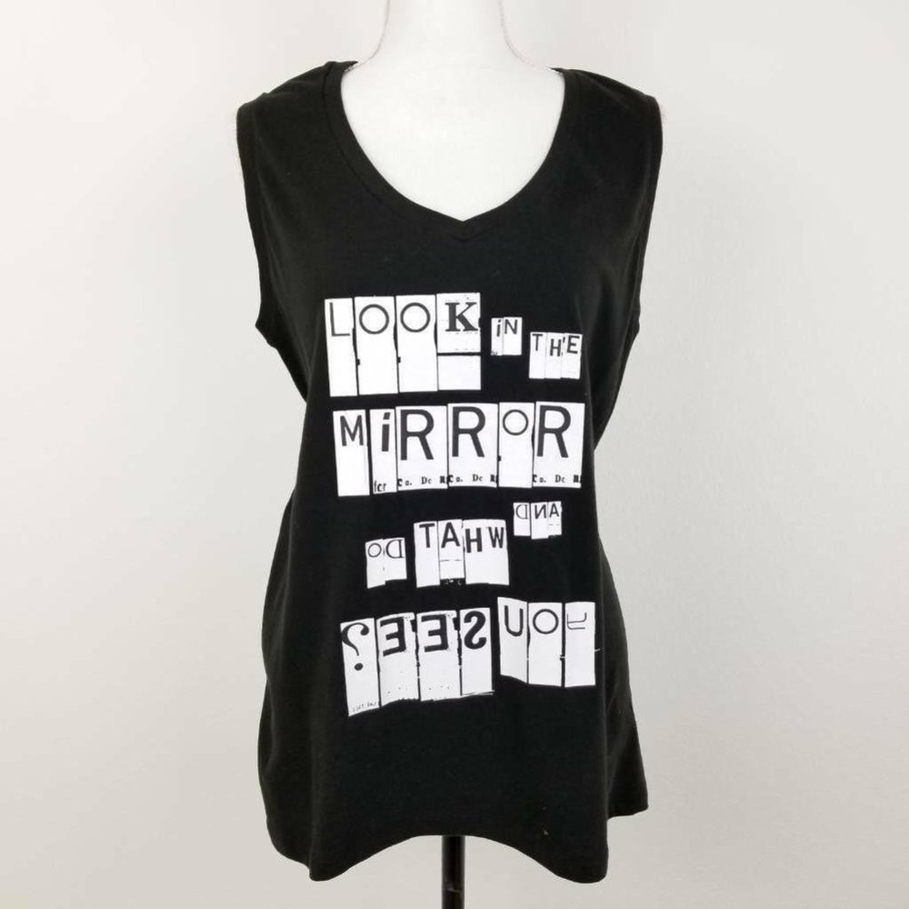 Norma Kamali Tank Top Black White L